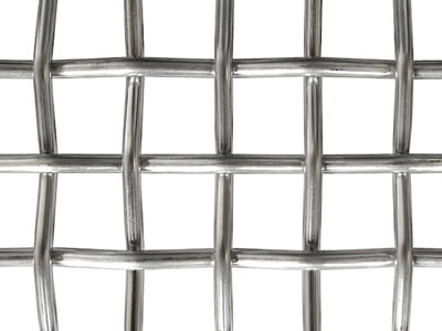 Pre-crimped metal wire security mesh