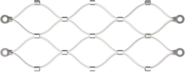 Rope Diamond Ferruled Mesh - Locker Architectural Mesh
