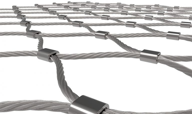 Rope Diamond Ferruled Mesh - Locker Architectural Mesh