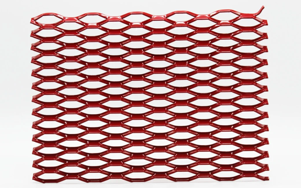 santa monica red expanded architectural mesh