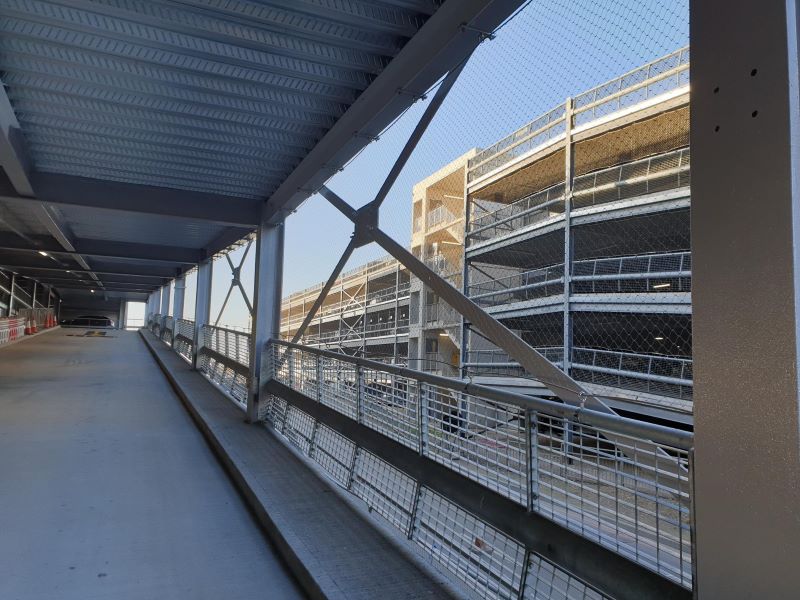 Luton Airport Multi-Storey Car Park, Rope Diamond Ferruled Netting